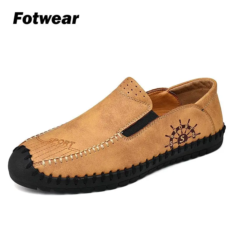 

Fotwear calzado hombre Leather shoes men moccasins Slip-on style Lightly-textured tread Almond toe casual shoes Fashion design