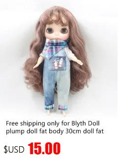 free shipping fortune days ICY doll long wavy orange hair with bangs/fringes plump body fat girl 230BL0145 toy gift