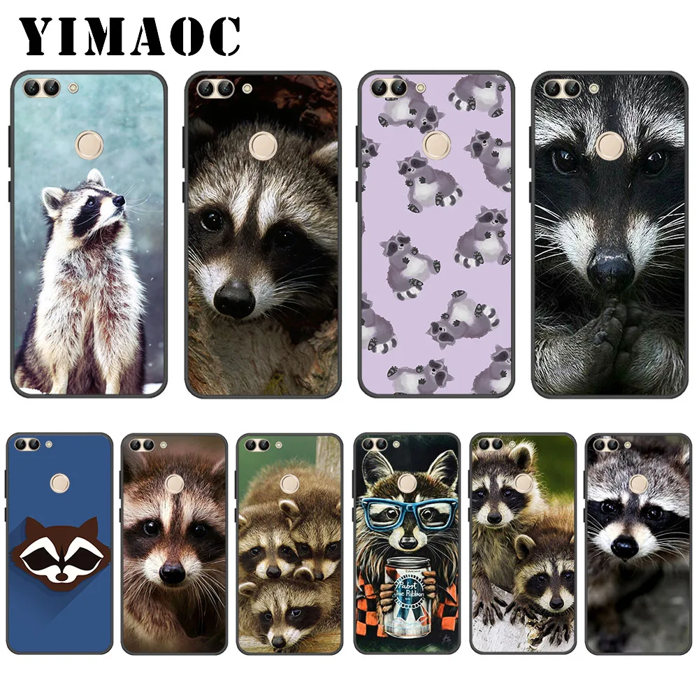 

YIMAOC Animal Raccoon Art Coque Soft Case for Huawei P20 P30 Lite Mini Plus Pro P Smart 2019