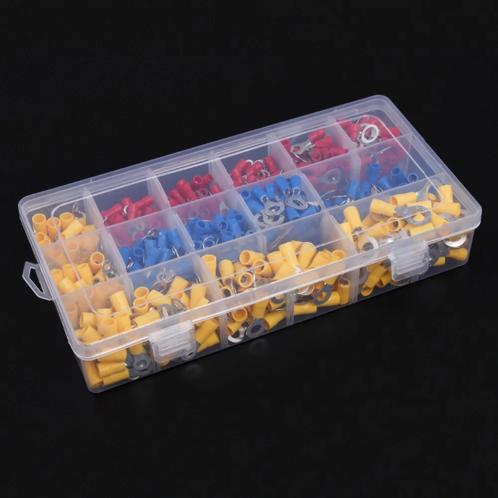 Sortido de Anel Isolado Vermelho Azul Amarelo 650 Peças sortido de anel isolado vermelho azul amarelo 650 pecas 01