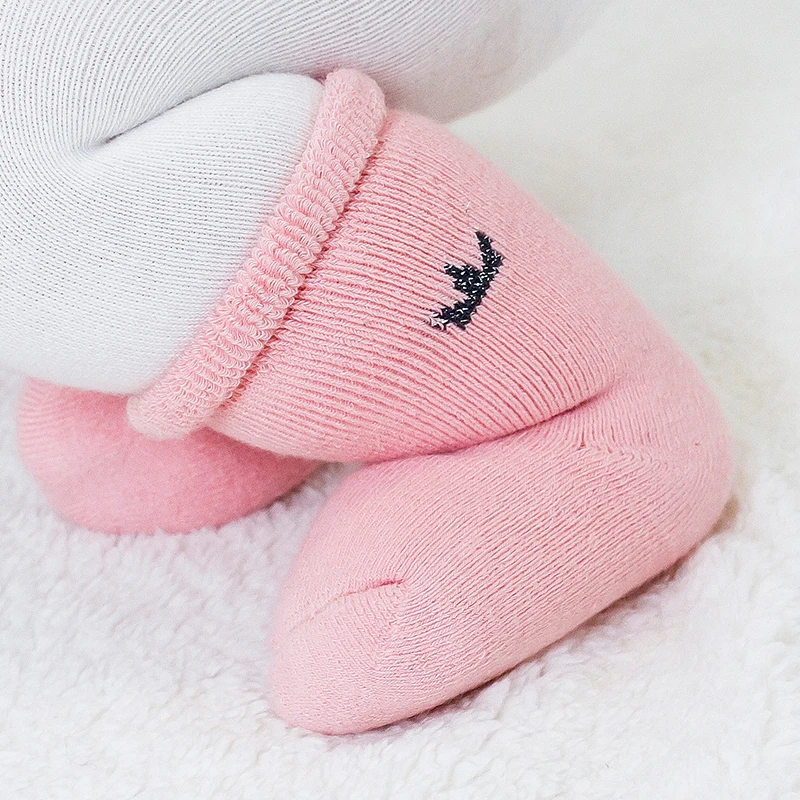 

Baby Cotton long warm Socks Newborn infant boys girl Cute stripe white Terry Sock winter new toddler children Clothing Accessory