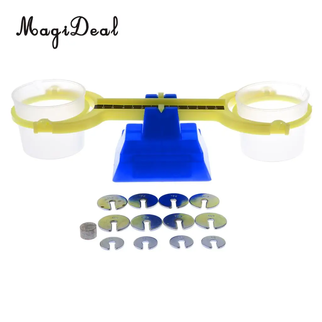 MagiDeal Balance Beam Weighing Scale Early Childhood Training Math Educational Toy Baby Kids Mathematics Game Toy