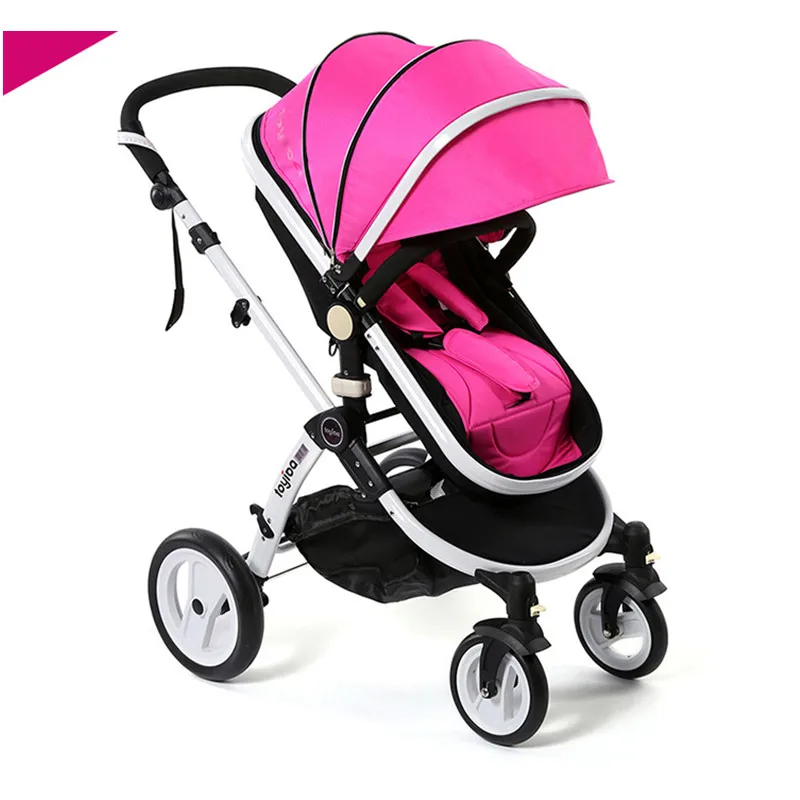

0 Anti-UV Sunshade Baby Cart, High-view Bidirectional and Foldable Stroller With Shock Absorption, Can Sit or Lie Pushchair