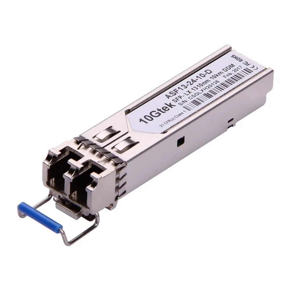 Гигабитный sfp LC одномодовый трансивер, 1000BASE-LX мини-модуль GBIC для экстремальных 10052 H,(1310 нм, DDM, 10 км