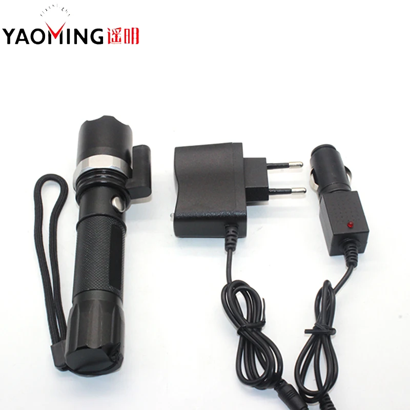 

Laser Pointer Cree XM-L Q5 Police Led Flashlight Zoomable Red Laser Pointer Tactical High Power Lantern For Camping Work Hiking