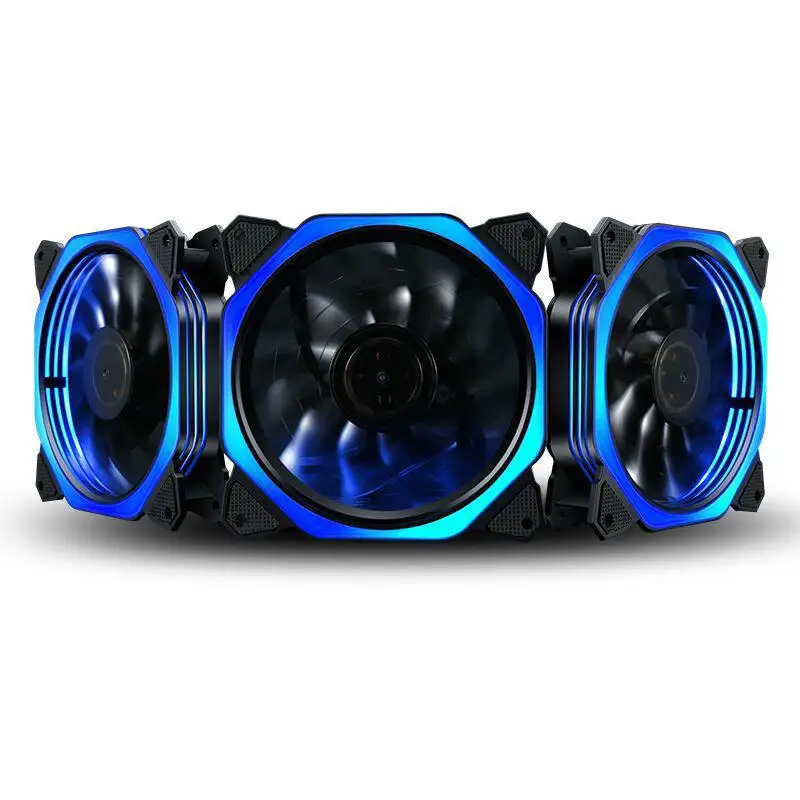 EastVita PC вентилятор 12 В 12 см охлаждения Cooler со светодиодный подсветкой для компьютера Silent вентилятор игровая подставка - Цвет: Blue Light