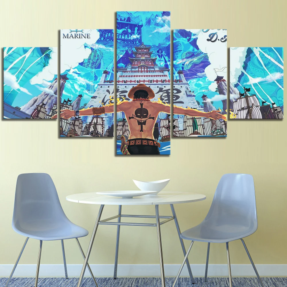 

HD Print Painting Wall Art Canvas Painting Anime Portgas D. Ace ONE PIECE Modern Home Decor Picture Canvas Printed Anime Poster