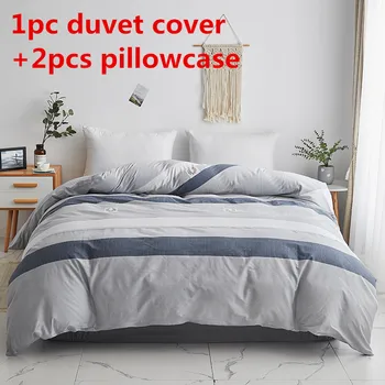 

Stripe duvet cover sets Pure cotton quilt cover twin single double queen king bedding set 2pc pillowcase boys comforter cover