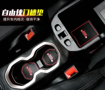 

16Pcs Car Styling Slot Interior Accessiors Door Groove Mat Pad Latex Anti-Slip Cushion For Jeep Renegade 2016 Internal Dedicated