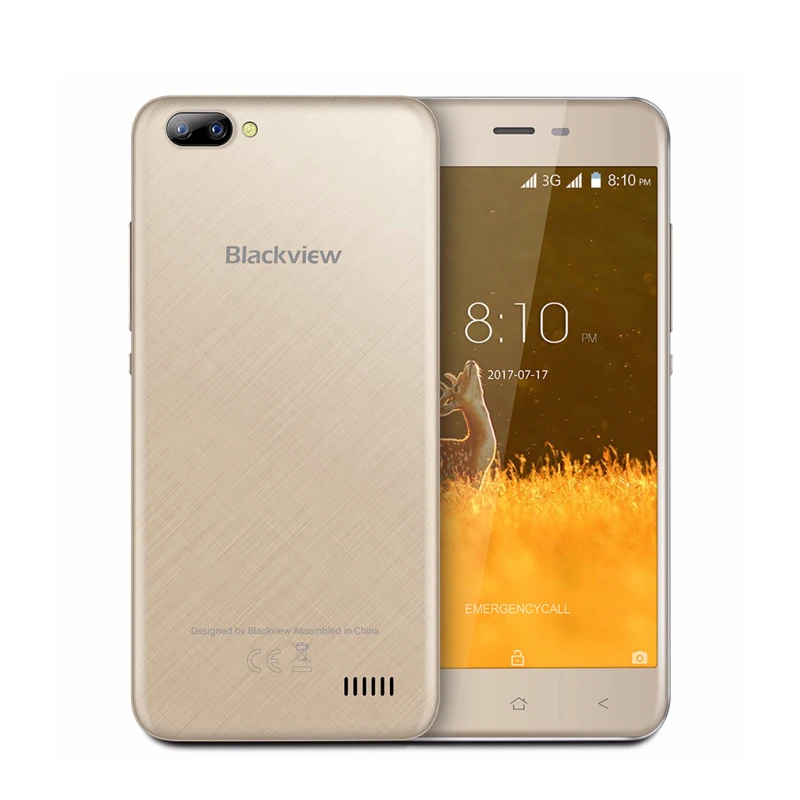 Оригинал Blackview A7 3g WCDMA смартфон 5 0 дюймов mtk6580a четыре ядра 1. Гц 1 ГБ + 8 двойной