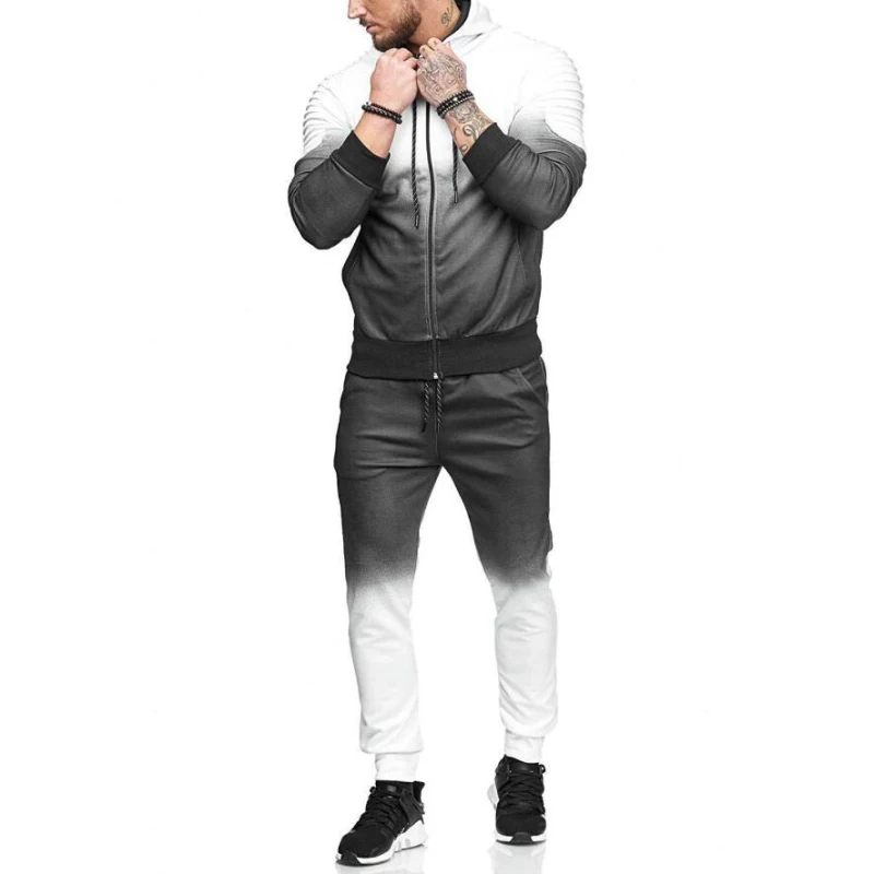 Tracksuit Hoodies Sport Suit Running Men Set  (7)