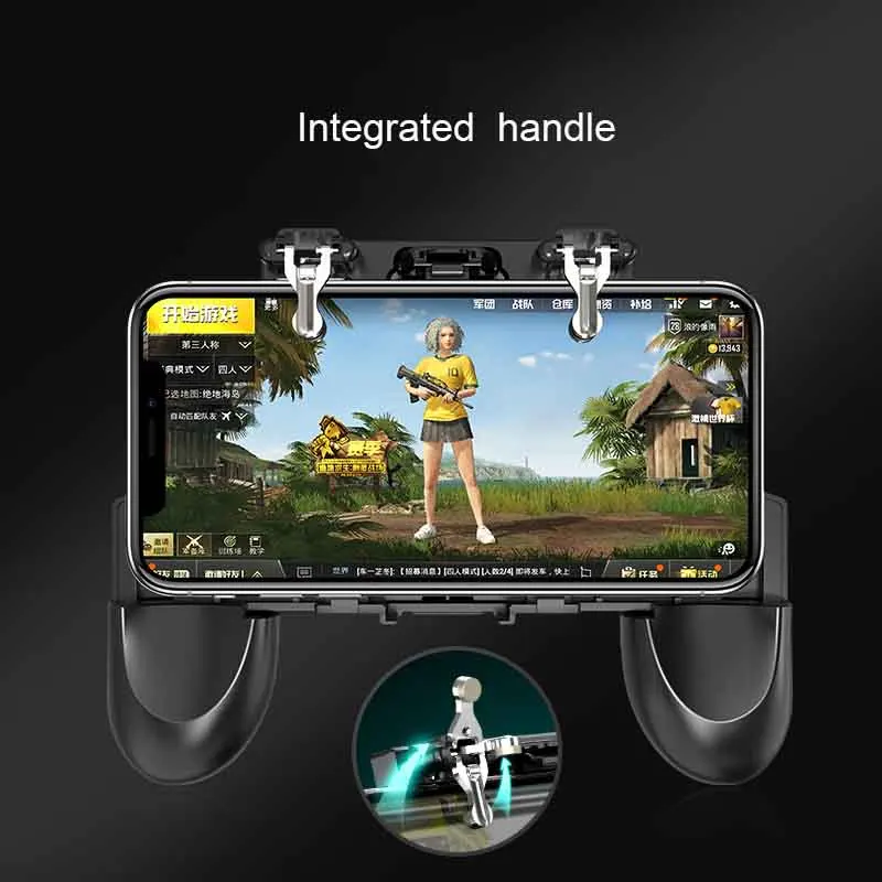 

Mobile Game handle integrated with Game Trigger L1R1 Shooter Controller button for Knives Out/PUBG/Rules