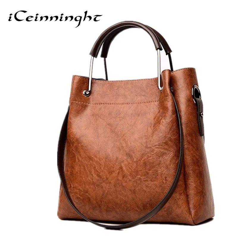 

iCeinnight Fashion Designer Women Handbag Female PU Leather Bags Handbags High Quality Portable Office Ladies Totes Shoulder Bag