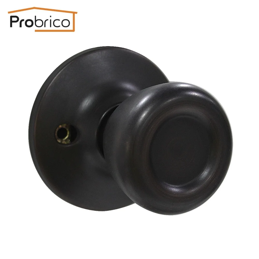 Probrico Interior Door Knobs Tulip Style Handles Rotation Lock Oil