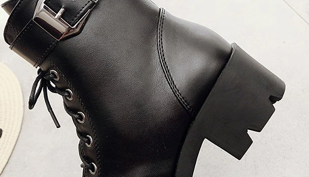 Skup Buty damskie Aleafalling miękkie skórzane buty outdoorowe motocyklowe Street Outdoor Style dziewczyny wysokie rurki buty damskie buty WBT307