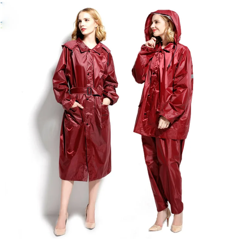 1pc-Long-Woman-s-Raincoat-Waterproof-Motorcycle-Rainsuit-For-Ladies-Hooded-Trench-Raincoat-With-Reflective-Strip