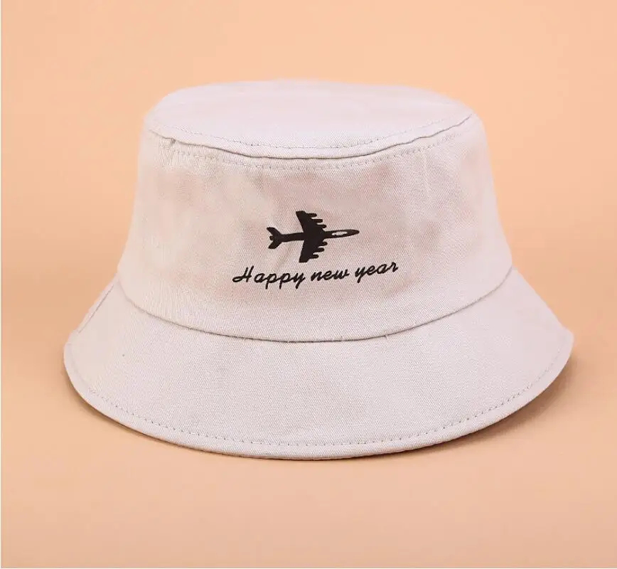 Шляпа-ведро с вышивкой самолета для мужчин и женщин, шляпа рыбака в стиле хип-хоп, шляпа Панама Боб для взрослых, летняя шляпа для влюбленных