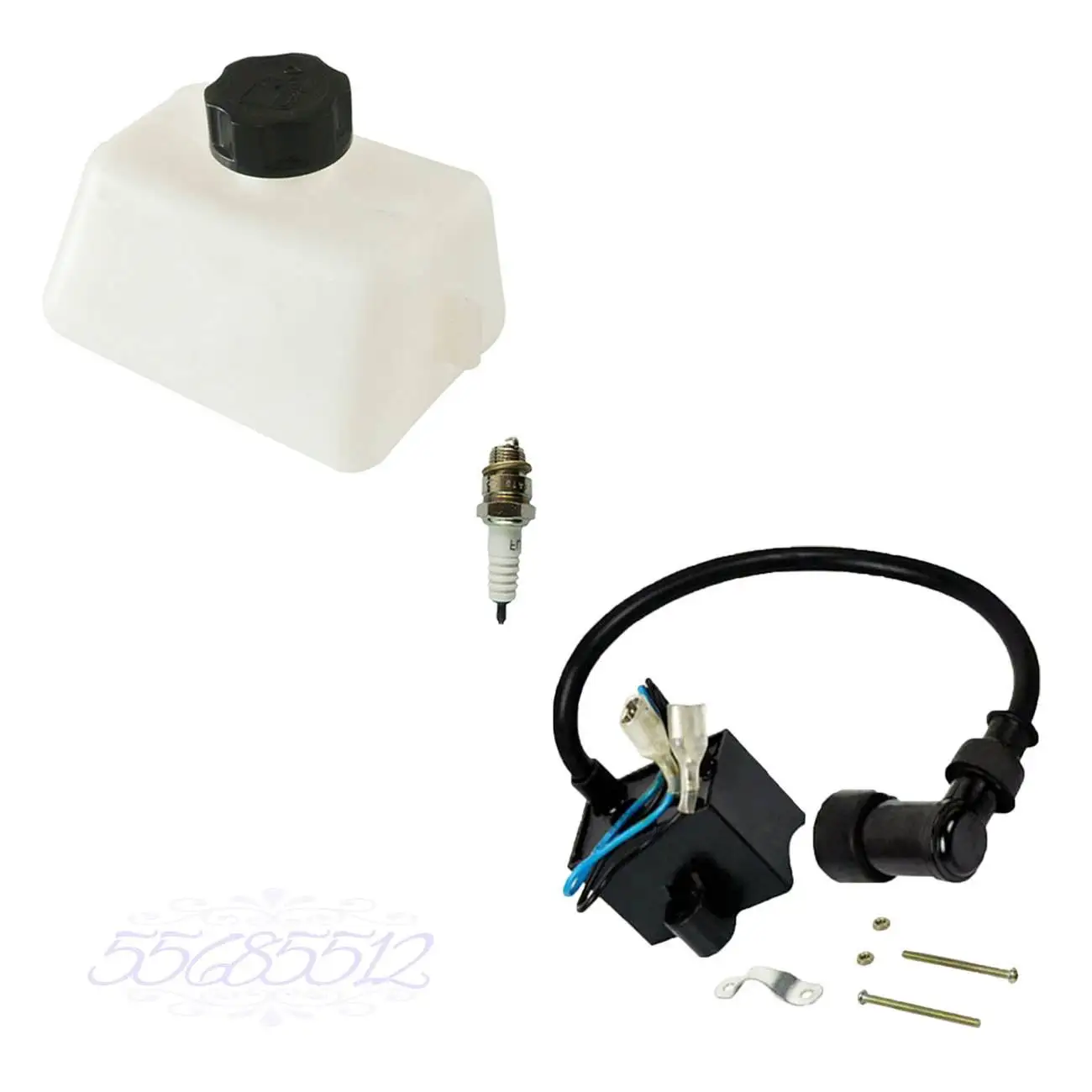 

Spark Plug& Ignition Coil &Fuel Tank Fit 49cc 80cc Engine Motorized Bicycle Bike
