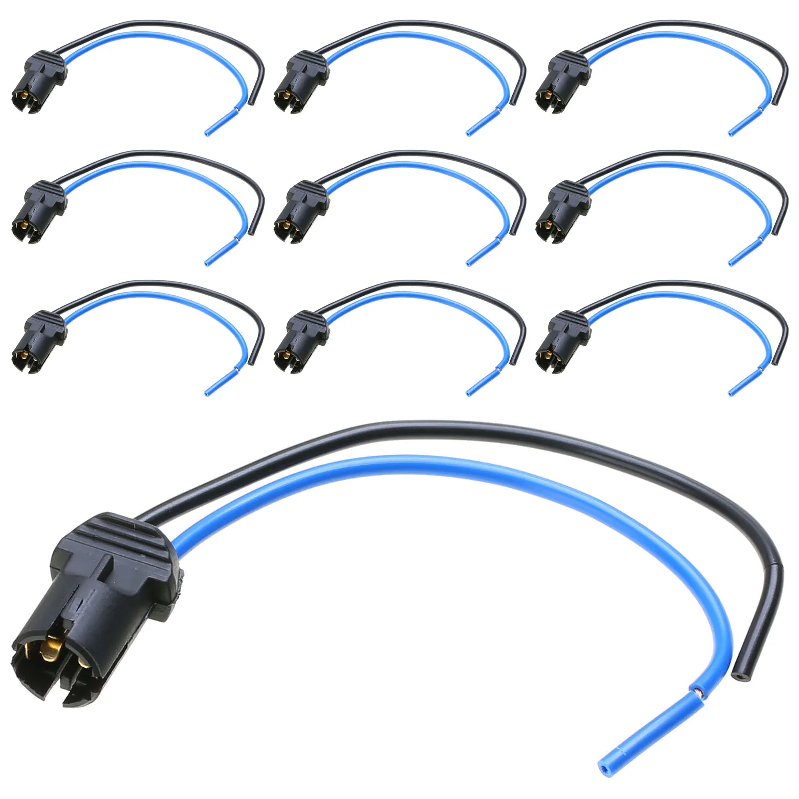 Mayitr 10pcs/lot T10 W5W 147 501 Car Socket Connector Holder Base With Soft Rubber Wire Harness Car Electronics Accessories