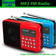 L-988 портативный цифровой FM радио Цифровой мини-динамик музыка MP3 плеер с поддержкой радио TF Карта mirco-sd и USB