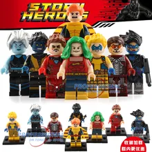 80 шт./лот Killer Frost синяя птица Железный человек обманщик доктор Самсон Nightcrawler Banshee Super Heroes строительные блоки игрушки WM6028