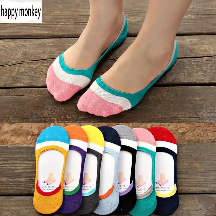 2016 10 pieces=5 pairs new spring and summer silicone invisible anti-skid socks women socks female  summer invisible ankle socks