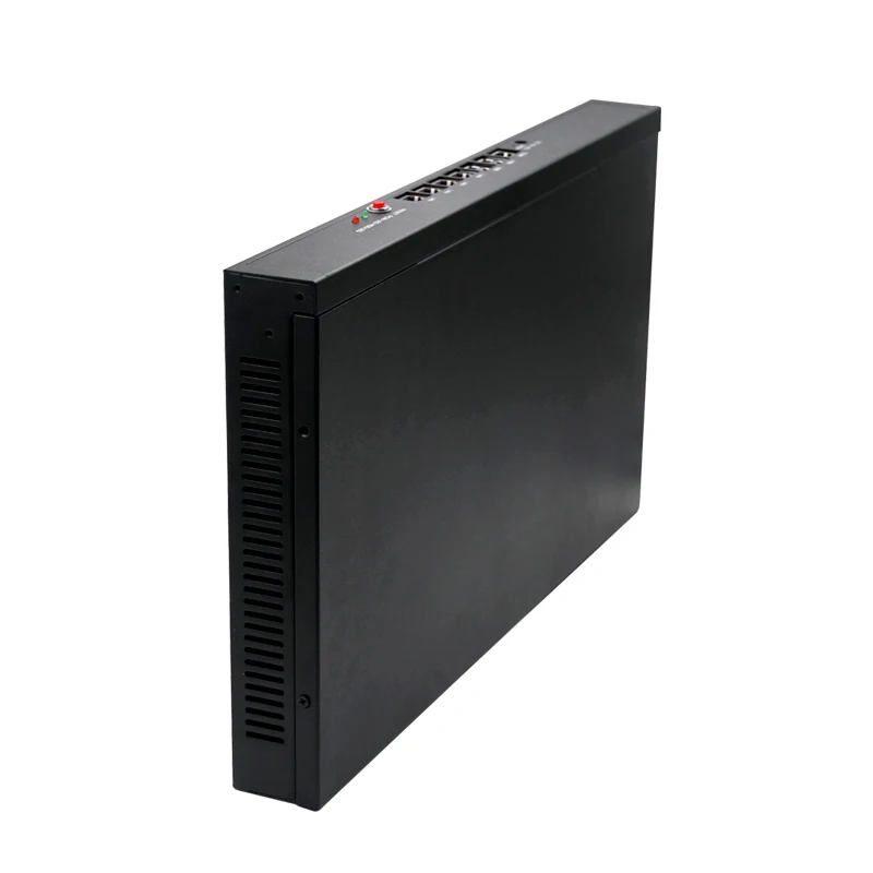 1U Mini PC Case 4 LAN Ports Mini PC With PCI Slot 2 SATA2 1 mSATA