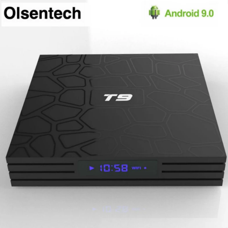 

Olsentec T9 TV Box Android 9.0 4GB 32GB 64GB Smart TV Rockchip RK3328 1080P H.265 4K Google Play Netflix Youtube Media Player