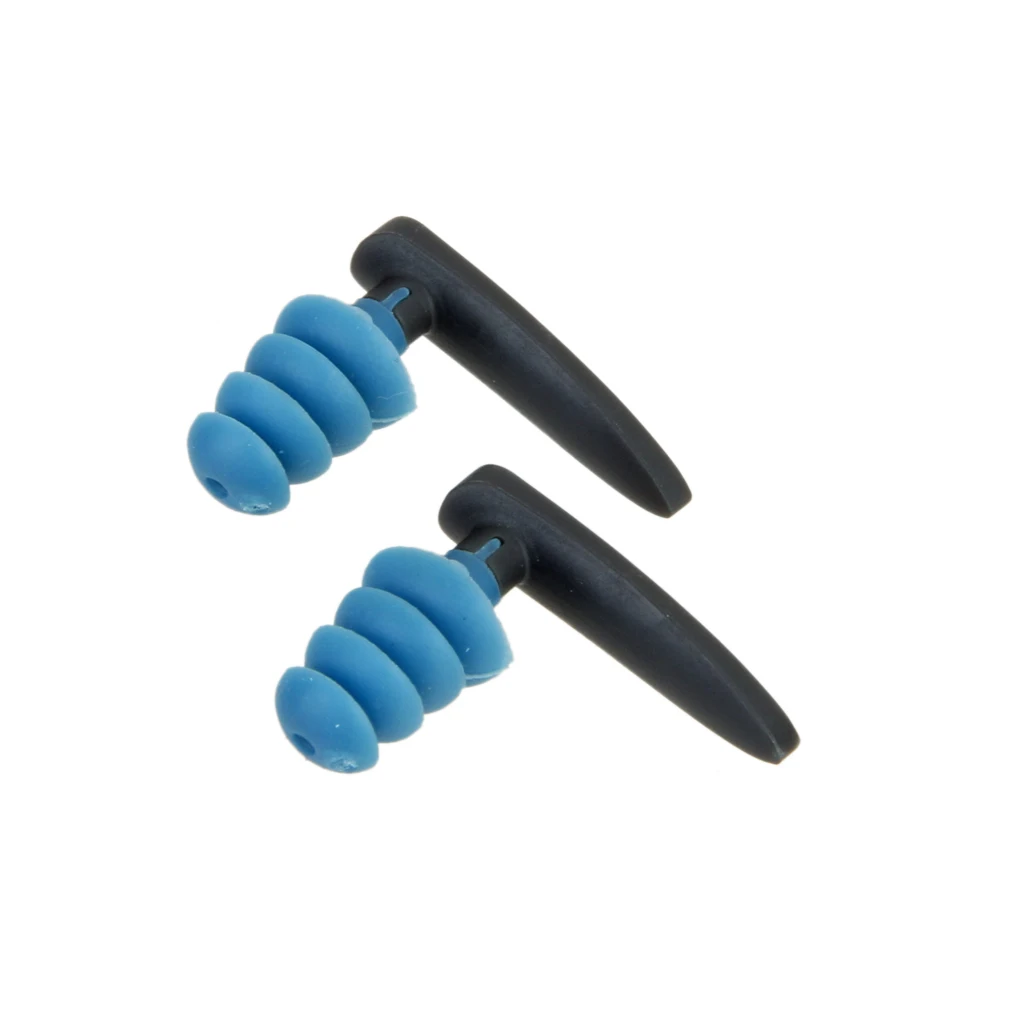 MagiDeal Swimming Diving Soft Ear Plugs Pool Sea Trainning Earplugs w/ Case Blue Water Sports Protectors 
