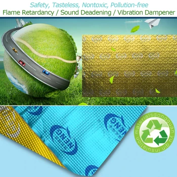 

78.74 mil 4.3 sqft Butyl Sound Deadener Mat Self-adhesive Automotive Heat Insulation And Dampening Noise Deadening
