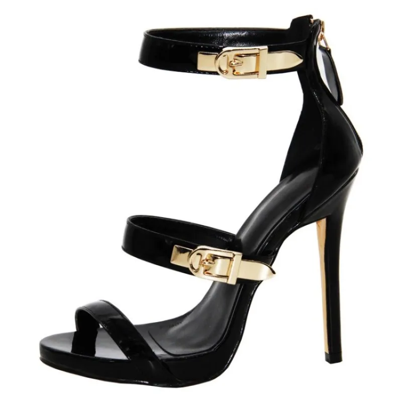 

SHOFOO shoes,Elegant fashion, free shipping, leather fabric, 11 cm high heel sandals, women's sandals. SIZE:34-45