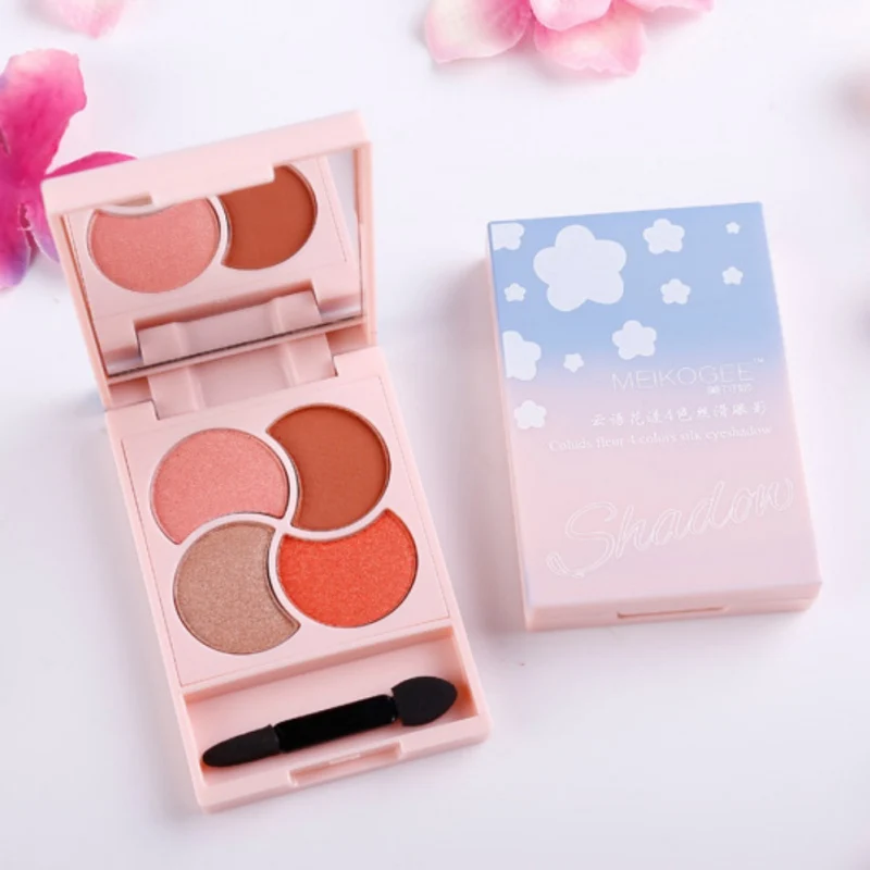 

4 Colors Eyeshadow Pallette Makeup Glitter Eye Shadow Cosmetics Professional Make Up Matte Eyeshadow Pallete