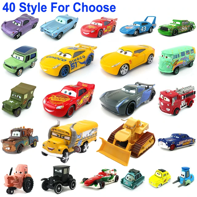 1:55 Disney Pixar Cars 3 2 Metal Diecast Car Toy Lightning McQueen Jackson  Storm Combine Harvester Bulldozer Kids Toy Car Gift