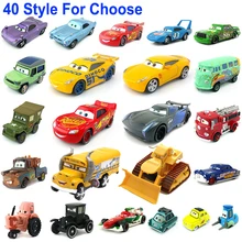 1:55 disney pixar carros 3 2 metal diecast carro brinquedo relâmpago mcqueen jackson tempestade combinar escavadeira crianças brinquedo carro presente