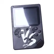 Powkiddy 2,6 дюймов Ретро игровая Мини Портативная консоль Поддержка AV выход Встроенный 500 игры двойной плеер с игровым контроллером(Bla