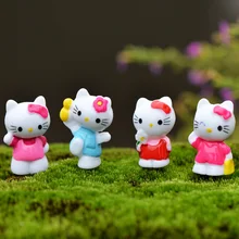 Микроскопические Ремесла Hello Kitty Cat Миниатюры Фея Сад Террариум Home Decor Ремесла Бонсай Реквизит для Фея Садовый Декор DF