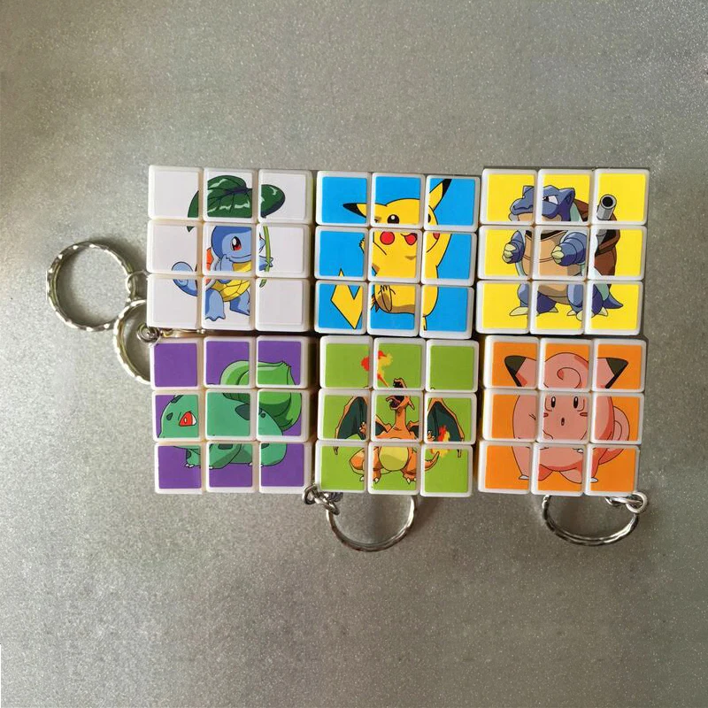 Anime Cute Pattern Naruto Kitty Cat pvc sticker Cover magic Speed puzzle Cube fidgets Cube Creative