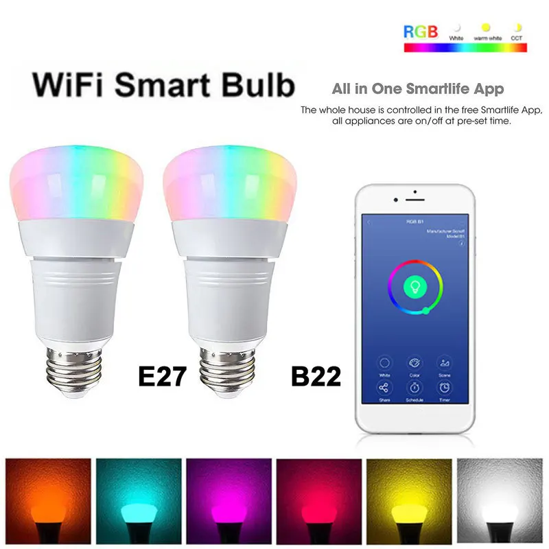 Smart Light Bulbs APP Remote Control LED Color Changing Light Bulb 11W