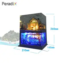 Миниатюрный Кукольный дом ручной работы сборка дома DIY Гавайская игрушка DIY Дом вспышка Прямая