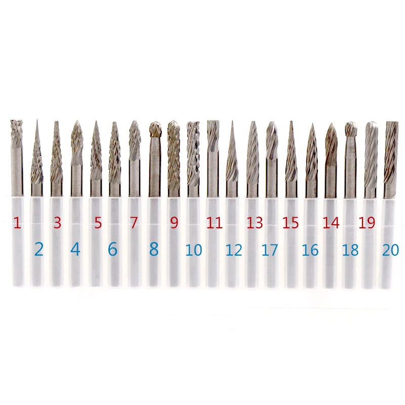 10Pcs 1//8/" 3 mm Tige Foret à Bois MINI Burr Rotatif Râpe Fichier Tool Set Noir