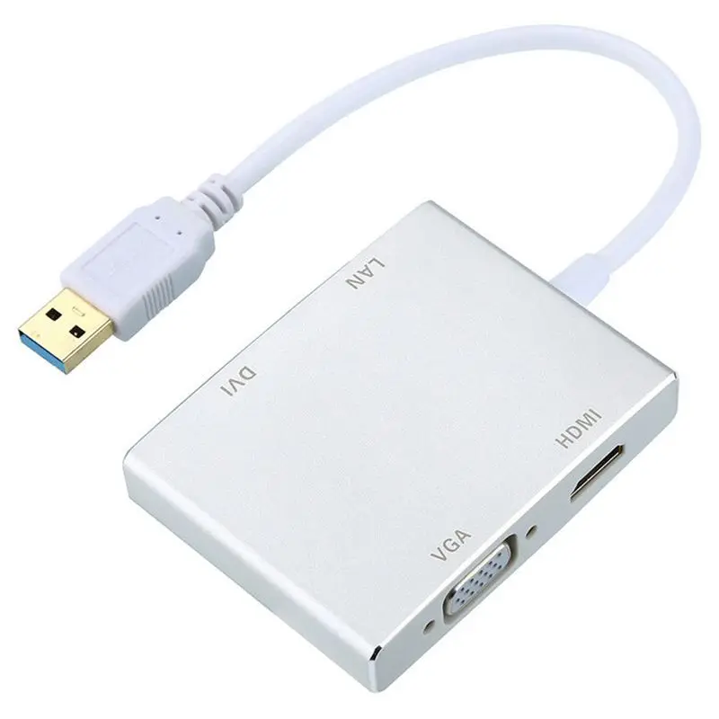  USB 3.0 A HDMI/DVI-I/VGA Adattatore Multi Porta di Visualizzazione Video Converter 1080 p HD US