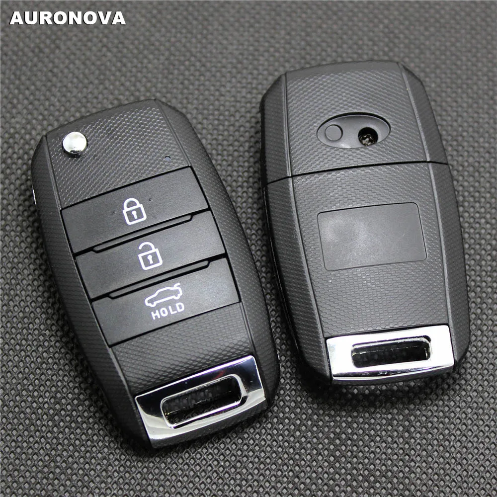 Auronova заменить складной оболочки для Kia K2 K3 K5 Carens Cerato Форте Sportage 3 кнопки дистанционного ключа автомобиля чехол "сделай сам"
