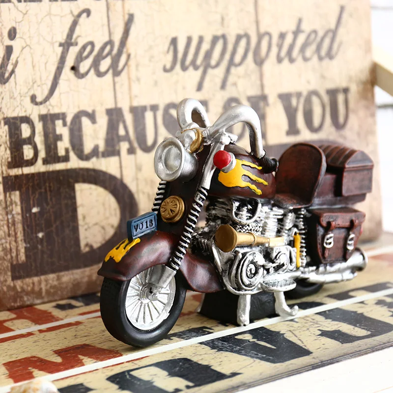 European retro creative model motorcycle resin placement Creative Gifts