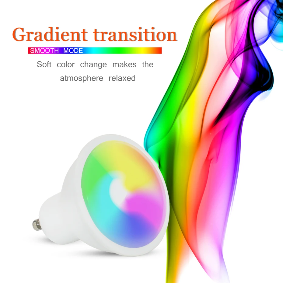 

Colorfull RGB Bulbs 16 Color Changing RGB Light Bulb Lamp AC85-265v Smart Led Spotlight Bulbs Gu10 RGB Lamp With Remote Control