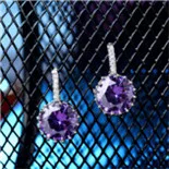 H: HYDE модные новые фиолетовые ювелирные изделия серебряные серьги-кольца ювелирные изделия женские свадебные Brinco femme модные циркониевые серьги
