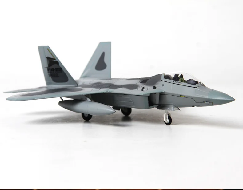 1:100 F22 Истребитель модель сплава F-22 Amertica Raptor малозаметный истребитель моделирование готовой литья под давлением военная модель