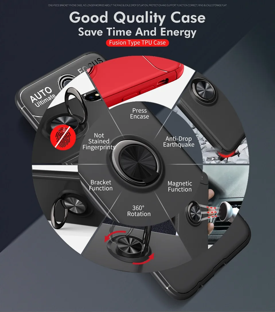 Oneplus6t Ring Case For Oneplus 6t Coque Soft Silicone Magnetic Holder Stand One Plus 6t Case For Oneplus 6 t 6 6t Cover Luxury  (15)