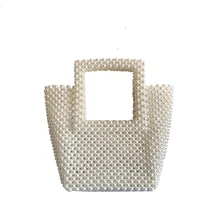 Сумка для ужина дамская сумочка квадратная коробка жемчужная сумка струнная бусина Ins модный тренд индивидуальный дизайн