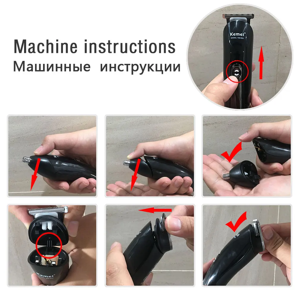  Hair cutting machine Kemei trimmer beard trimer Beard KM-600 Hair clipper Machine cut hair Trimer C