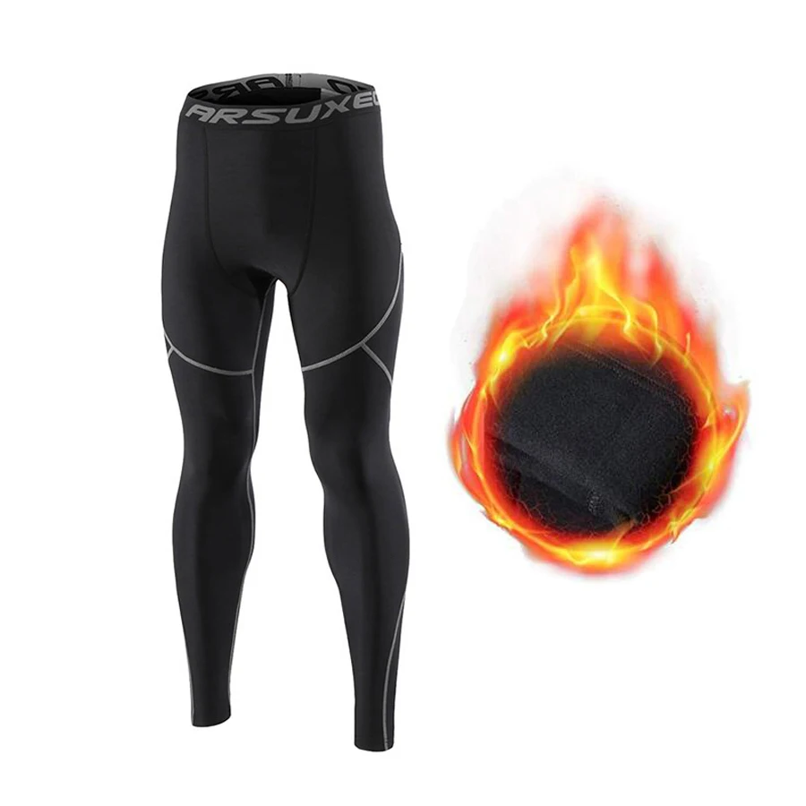 Skup Męskie zimowe termiczne ciepłe polarowe spodnie kompresyjne trening rowerowy legginsy do biegania trening siłownia joga legginsy piłkarskie